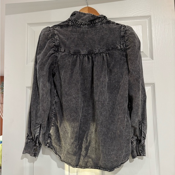 Rails Angelica Acid Wash Black Top - Picture 7 of 10